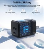  Củ Sạc Nhanh C+A Choetech PD5012 30W (US Plug) 