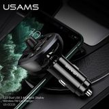  Tẩu Sạc Kiêm Phát Sóng FM 2*USB USAMS CC115 C21 15W (Bluetooth 5.0, 3.4A) 