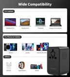  Củ Sạc Du Lịch Tích Hợp Cáp Type C Choetech PD5020 35W (UK/US/EU/AU) 