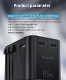  Củ Sạc Du Lịch 2C+1A Choetech PD5009 65W (UK/US/EU/AU) 
