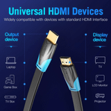  Cáp HDMI 2.0 VENTION VAA-B02-L200 (Flat Cable, 2M, 4K@60Hz, 3D, 18Gbps) 