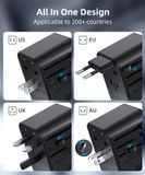  Củ Sạc Du Lịch 2C+1A Choetech PD5009 65W (UK/US/EU/AU) 