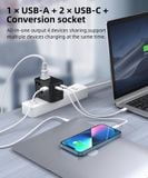  Củ Sạc Du Lịch 2C+1A Choetech PD5009 65W (UK/US/EU/AU) 