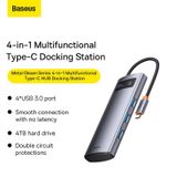  Bộ Hub Mở Rộng Đa Năng Baseus Metal Gleam Multifunctional Gen2 Cho Macbook/Laptop/iPad/Smartphone/Tablet (Gen2 New Upgrade Edition) 