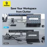  Hub Mở Rộng Đa Năng Baseus Spacemate Series 11-in-1 Docking Station WIN Version ( xuất 3 màn hình mở rộng MST cho Windows ) 