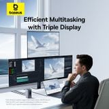  Hub Mở Rộng Đa Năng Baseus Spacemate Series 11-in-1 Docking Station WIN Version ( xuất 3 màn hình mở rộng MST cho Windows ) 