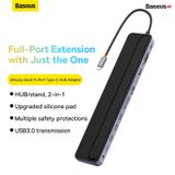  Hub Mở Rộng Đa Năng Baseus EliteJoy Gen2 11 12-Port Type-C HUB Adapter Cho Laptop Macbook iPad Pro (Type-C to HDMI/VGA/USB 3.0/Card Reader/RJ-45/AUX 3.5mm) 