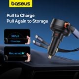  Tẩu Sạc Ô Tô Baseus Enjoyment Pro Car Charger Tích Hợp Cáp Type C  iPhone Cable 60W 