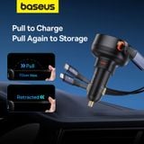  Tẩu Sạc Ô Tô Baseus Enjoyment Pro Car Charger Tích Hợp Cáp Type C & iPhone Cable 60W 