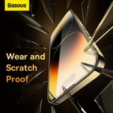  Kính Cường Lực Chống Trầy Chống Vân Tay Siêu Nét Baseus 0.3mm Crystal HD Tempered Glass Screen Protector with Dust Filter Cho iPhone 14 New 2023 