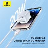  Cáp Sạc Nhanh C to Lightning Baseus Crystal 20W (480Mbps) 