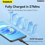  Cáp Sạc Đa Năng 3 in 1 Baseus Pudding Series One-for-three Fast Charging Cable USB to M+L+C 100W 