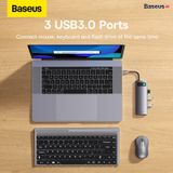  Hub Mở Rộng Đa Năng Baseus StarJoy Type-C HUB Adapter Cho Macbok Laptop Smartphone 4K/60Hz 