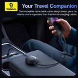  Cáp Sạc Đa Năng Baseus Free2Draw Retractable Crystal Fast Charging Data Cable USB to M+L+C 3.5A 