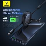  Cáp Sạc Đa Năng Baseus Free2Draw Retractable Crystal Type-C to M+L+C 100W (1.1m, Fast Charging Data Cable) 