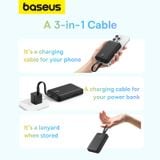  Pin Sạc Không Dây Tích Hợp Nam Châm Baseus Magnetic Mini Wireless 10000mAh 20W (tích hợp sẵn cáp Lightning) 