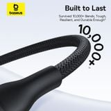  Cáp Sạc Nhanh Đa Năng 1 for 3 Baseus Flash Series 3 100W (Type-C to 2*Type-C+Lightning, 1.5m, 480Mbps) 