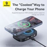  Quạt Tản Nhiệt Cho Điện Thoại Kiêm Giá Đỡ + Sạc Không Dây 15W Baseus MagPro 2 Series Ultra-Thin 