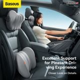  Gối Tựa Đầu Bằng Cotton Mềm Sử Dụng Trên Ô Tô Baseus ComfortRide Series Car Headrest/ Lumbar (Có Mút Đệm Lưng 3D Hỗ Trợ Cột Sống) 