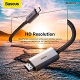  Cáp Chuyển USB Type C Sang HDMI Siêu Nét Baseus High Definition Series Graphene Cho Smartphone/Tablet/Macbook/Laptop (Type-C to HDMI 4K/60Hz Adapter Cable) 