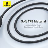  Cáp Sạc Nhiều Đầu Đa Năng Baseus Silky One-for-Three C to M+L+C 100W (1.5m, 480Mbps) 