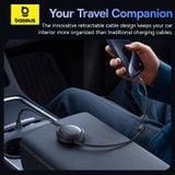  Cáp Sạc Đa Năng Baseus Free2Draw Retractable Crystal Type-C to M+L+C 100W (1.1m, Fast Charging Data Cable) 