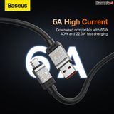  Cáp Sạc Nhanh Baseus CoolPlay Series Fast Charging Cable USB to Type-C 100W Cho Huawei Honor Android 6A/100W 