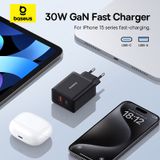  Củ Sạc Nhanh Baseus Cube Fast Charger C+U 30W (EU Plug) 