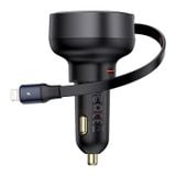  Tẩu Sạc Nhanh Kèm Cáp Dây Rút Baseus Enjoyment Pro Car Charger U+Retractable 