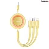  Cáp Sạc Dây Rút Thế Hệ Mới Baseus Bright Mirror 2 Series Retractable 3-in-1 Fast Charging Data Cable (USB to M+L+C 3.5A 1.1m) 