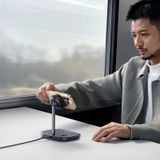  Đế Sạc Đứng Không Dây 3-in-1 Qi2 Baseus EnerFill FS41 with TEC Cooling 15W (Adjust 70° angle, Kèm 45W Adapter US + 1m C to C Cable) 