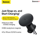  Đế Giữ Điện Thoại Tích Hợp Nam Châm Baseus CW01 Magnetic Wireless Charging Car Mount Air Vent Version Sạc Không Dây 15W ( Magsafe Wireless Quick Charger and Holder for Car) 