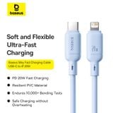  Cáp Sạc Nhanh Baseus Silky Series C to Lightning 20W (480Mbps) 