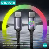  Cáp Sạc Nhanh bọc dù siều bền C to C USAMS SJ752 60W (Colorful Light, 480Mbps, 1.2m) 