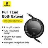  Cáp Sạc Nhanh C to Lightning Rút Gọn Baseus Free2Pull Mini Charging Data Cable 20W (480Mbps) 