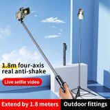  Gậy chụp ảnh tích hợp Tripod RTAKO Q052 1.8m Ultra-Wide Angle Selfie Stick (Góc rộng, 4 trục chống rung, kèm Remote Bluetooth chụp ảnh) 