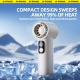  Quạt Cầm Tay RTAKO F100 High Speed 5W (13000RPM, 2000mAH, HD LED Display, HyperDrive Engine, 100-Level Icewind Sweat-free Cooling) 