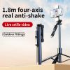 Gậy chụp ảnh tích hợp Tripod RTAKO Q052 1.8m Ultra-Wide Angle Selfie Stick (Góc rộng, 4 trục chống rung, kèm Remote Bluetooth chụp ảnh) 