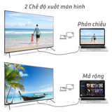  Cáp chuyển C to HDMI2.0 Choetech XCH-1804 xuất Video 4K@60Hz cho Laptop/Macbook/iPad/Tablet/Smartphone (XCH 1804, 1.8m, Type C to HDMI Male, Đầu gập chữ L) 