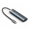  HUB Mở Rộng Đa Năng 5-in-1 VENTION TGM (Type C to 1*HDMI 4K@60Hz, 3*USB3.0 5Gbps, 1*Type-C 3.2 Gen1 5Gbps+PD 100W) 