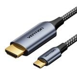  Cáp Chuyển USB-C to HDMI-A 4K VENTION CRH (4K@60Hz, HDCP2.2, Support 3D, Cotton Braided) 