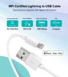  Cáp sạc iPhone MFI CHOETECH IP0027 Fast Charge Lightning Cable 1.8m (Apple MFi Certified, USB-A to Lightning Fast Charge  Data Cable) 