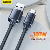  Cáp Sạc Siêu  Nhanh Baseus Crystal Shine Series Fast Charging USB to Type-C 100W (Supercharge 5A  Data Cable) 