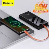  Pin dự phòng công suất cao Baseus Elf Digital Display Fast Charging Power Bank 65w 20000mhA 