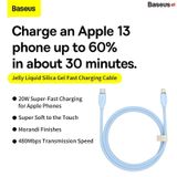  Cáp sạc nhanh C to Lightning 20W cho iPhone 12/13 Baseus Jelly Liquid Silica Gel Fast Charging Data Cable 