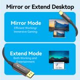  Cáp Chuyển Type-C to DP 8K Bi-Directional VENTION CRF (8K@60Hz, Cotton Braided) 