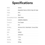  Cáp Chuyển DisplayPort to HDMI 4K VENTION HFO (4K@30Hz / 2K@60Hz, 3D video, Latch-free Design, 1m) 