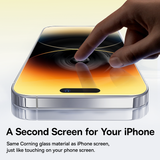  Kính Cường Lực Baseus Corning Series Full-Coverage HD Tempered Glass Screen Protector with Built-in Dust Filter for iP 15 Series 