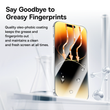  Kính Cường Lực Baseus Corning Series Full-Coverage HD Tempered Glass Screen Protector with Built-in Dust Filter for iP 15 Series 