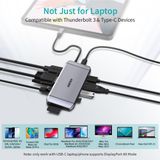  HUB chuyển đa năng CHOETECH M15 Type C 9in1 Multifunction Adapter (HUB-M15, Type C to HDMI, VGA, USB3.0x3, PD100W, SD/TF Card Reader, RJ-45 LAN Network Adapter) 